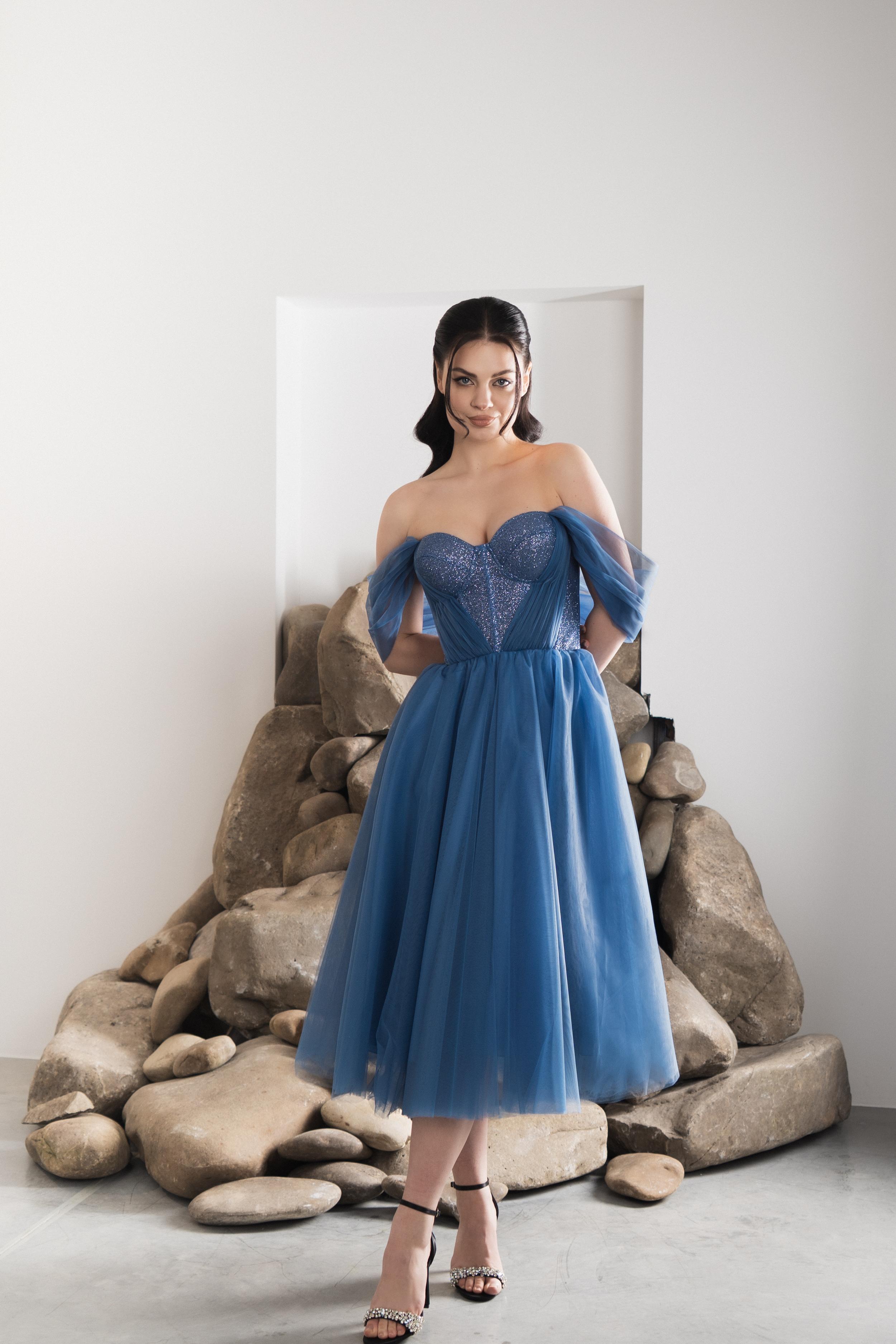 White Angel Amber midi blue 5216
